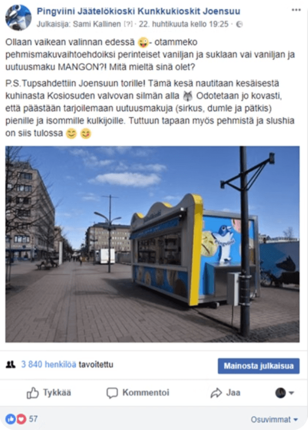 Jäätelökioskin alkuperäinen julkaisu